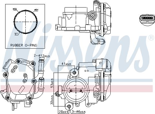 Nissens 955056 - Корпус дроссельной заслонки parts5.com