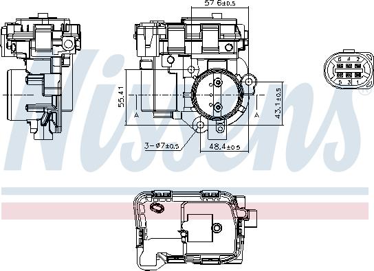 Nissens 955082 - Корпус дроссельной заслонки parts5.com