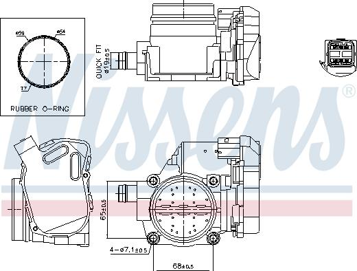 Nissens 955116 - Корпус дроссельной заслонки parts5.com