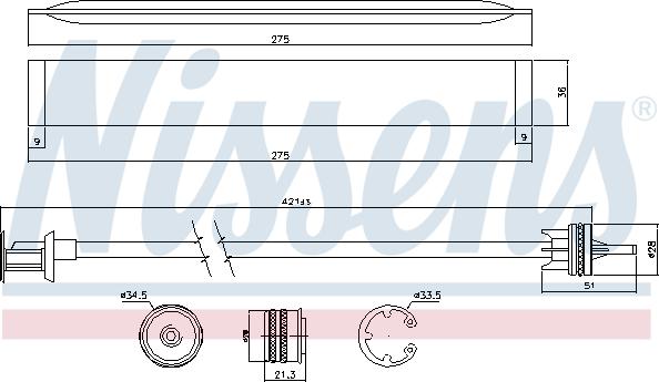 Nissens 95577 - Осушитель, кондиционер parts5.com