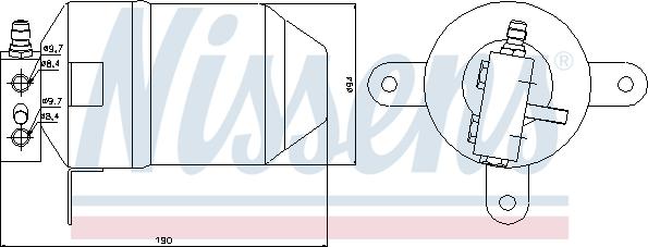 Nissens 95006 - Filtro deshidratante, aire acondicionado parts5.com