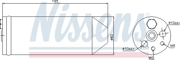 Nissens 95070 - Filtro deshidratante, aire acondicionado parts5.com