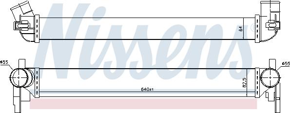 Nissens 96566 - Интеркулер, теплообменник турбины parts5.com