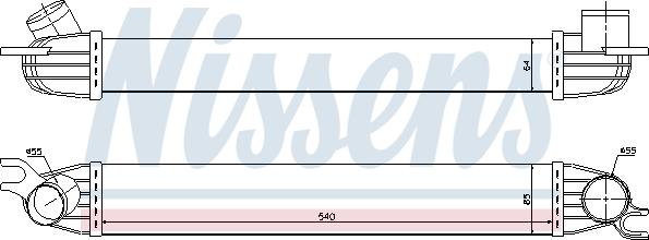 Nissens 96608 - Интеркулер, теплообменник турбины parts5.com