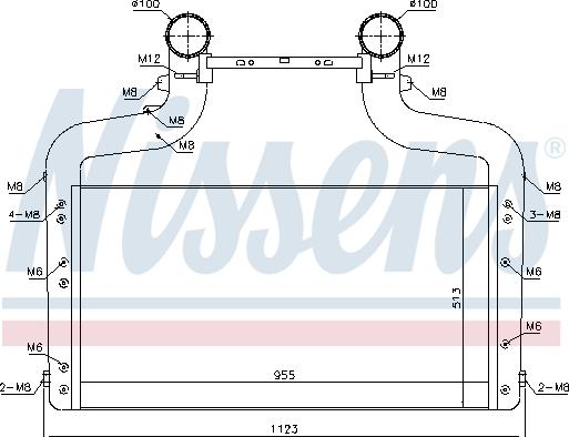 Nissens 96083 - Интеркулер, теплообменник турбины parts5.com