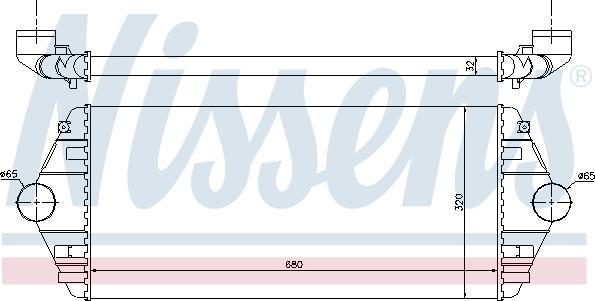 Nissens 96849 - Интеркулер, теплообменник турбины parts5.com