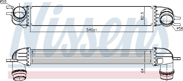 Nissens 96397 - Интеркулер, теплообменник турбины parts5.com