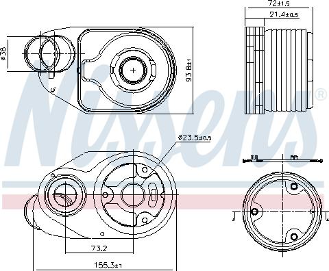 Nissens 90932 - Масляный радиатор, двигательное масло parts5.com