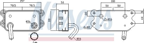 Nissens 90580 - Масляный радиатор, двигательное масло parts5.com