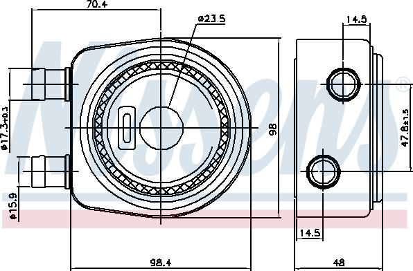 Nissens 90697 - Масляный радиатор, двигательное масло parts5.com