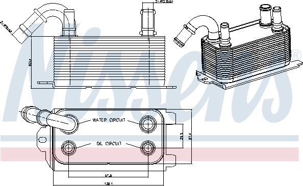 Nissens 90661 - Масляный радиатор, автоматическая коробка передач parts5.com