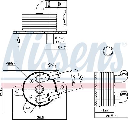 Nissens 90842 - Масляный радиатор, автоматическая коробка передач parts5.com