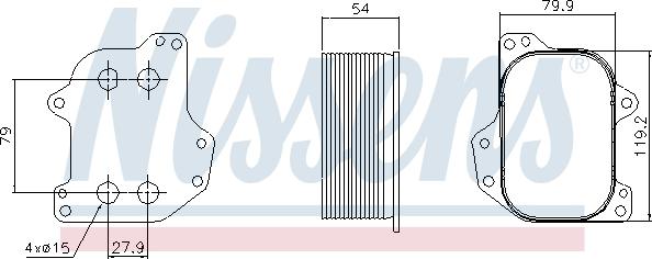 Nissens 90745 - Масляный радиатор, двигательное масло parts5.com