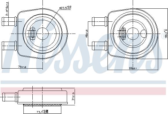 Nissens 90704 - Масляный радиатор, двигательное масло parts5.com