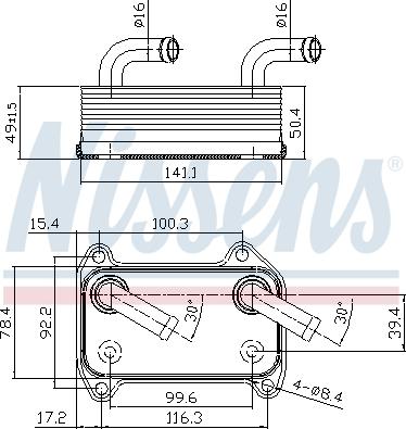 Nissens 90707 - Масляный радиатор, двигательное масло parts5.com