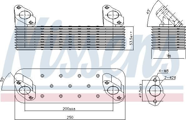 Nissens 90728 - Масляный радиатор, двигательное масло parts5.com