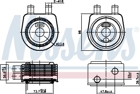 Nissens 90774 - Масляный радиатор, двигательное масло parts5.com