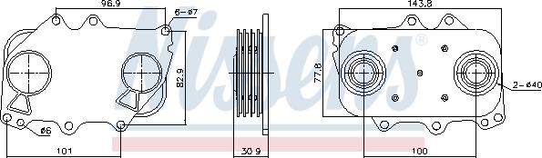 Nissens 91466 - Масляный радиатор, двигательное масло parts5.com