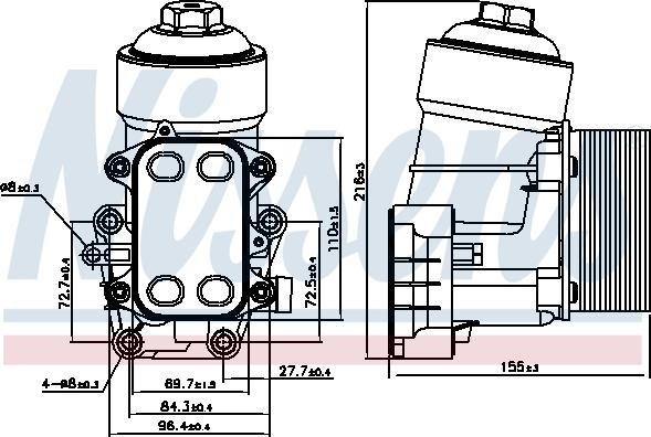 Nissens 91158 - Масляный радиатор, двигательное масло parts5.com