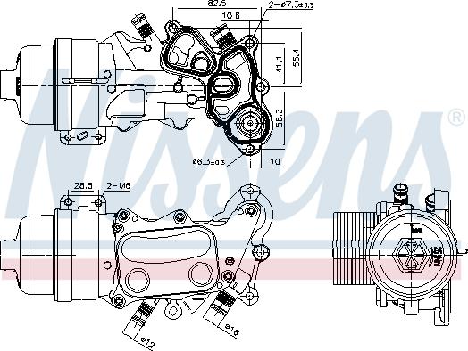 Nissens 91167 - Масляный радиатор, двигательное масло parts5.com