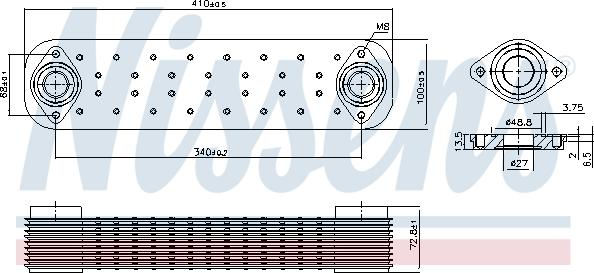 Nissens 91133 - Масляный радиатор, двигательное масло parts5.com