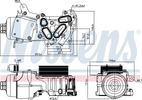 Nissens 91124 - Масляный радиатор, двигательное масло parts5.com