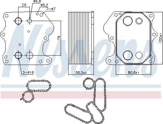 Nissens 91128 - Масляный радиатор, двигательное масло parts5.com