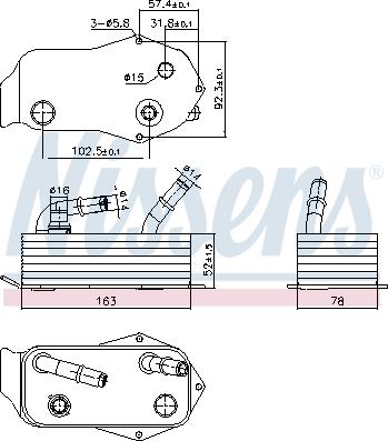 Nissens 91353 - Масляный радиатор, автоматическая коробка передач parts5.com