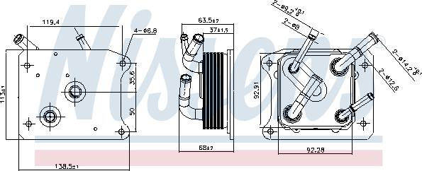 Nissens 91292 - Масляный радиатор, автоматическая коробка передач parts5.com