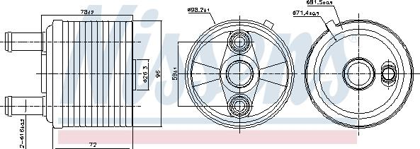 Nissens 91267 - Масляный радиатор, автоматическая коробка передач parts5.com