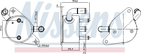 Nissens 91284 - Масляный радиатор, автоматическая коробка передач parts5.com