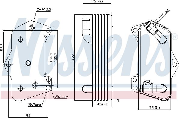 Nissens 91281 - Масляный радиатор, автоматическая коробка передач parts5.com