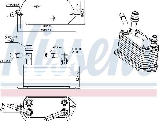 Nissens 91283 - Масляный радиатор, автоматическая коробка передач parts5.com