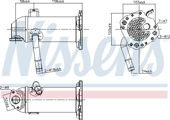 Nissens 989431 - Радиатор, рециркуляция ОГ parts5.com