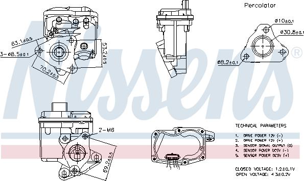 Nissens 98402 - Клапан возврата ОГ parts5.com