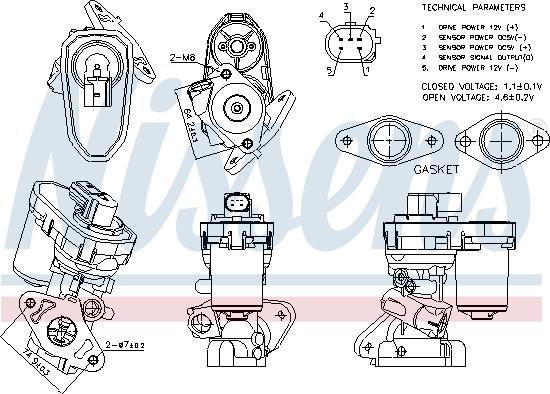 Nissens 98151 - Клапан возврата ОГ parts5.com