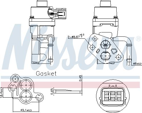 Nissens 98168 - Клапан возврата ОГ parts5.com