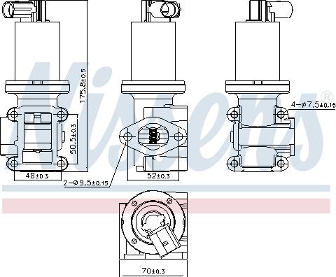 Nissens 98180 - Клапан возврата ОГ parts5.com