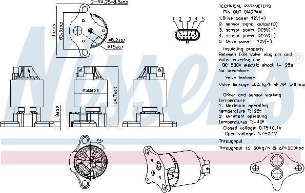 Nissens 98187 - Клапан возврата ОГ parts5.com