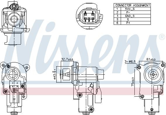 Nissens 98174 - Клапан возврата ОГ parts5.com