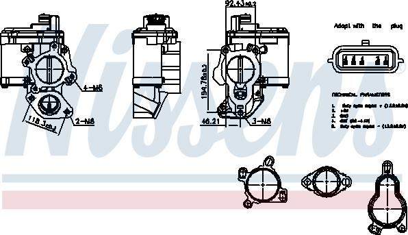 Nissens 98265 - Клапан возврата ОГ parts5.com