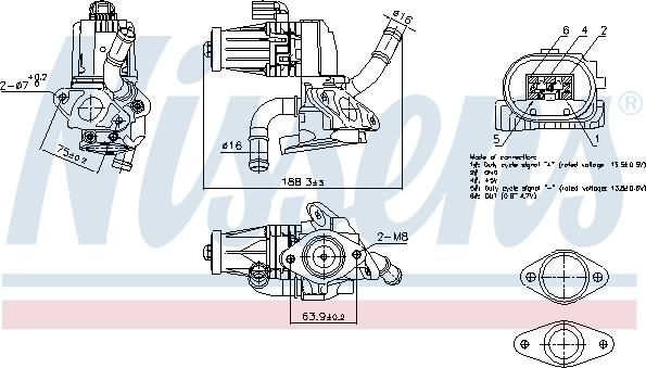 Nissens 98232 - Клапан возврата ОГ parts5.com