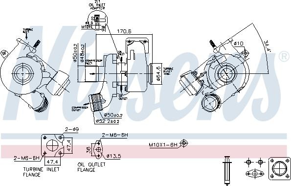 Nissens 93491 - Турбина, компрессор parts5.com