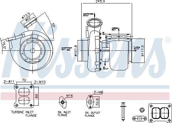 Nissens 93581 - Турбина, компрессор parts5.com