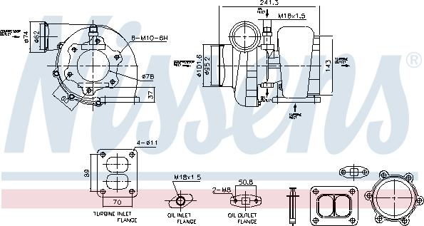 Nissens 93583 - Турбина, компрессор parts5.com