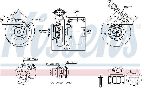 Nissens 93663 - Турбина, компрессор parts5.com