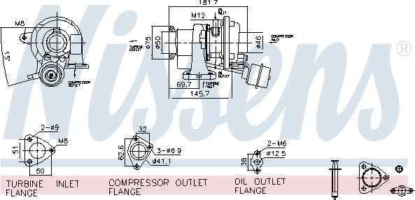 Nissens 93626 - Турбина, компрессор parts5.com