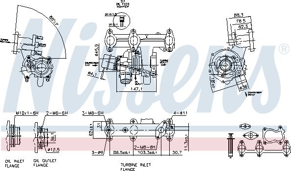 Nissens 93095 - Турбина, компрессор parts5.com
