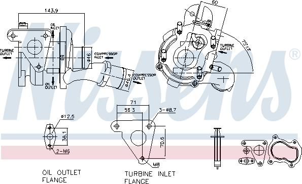 Nissens 93093 - Турбина, компрессор parts5.com