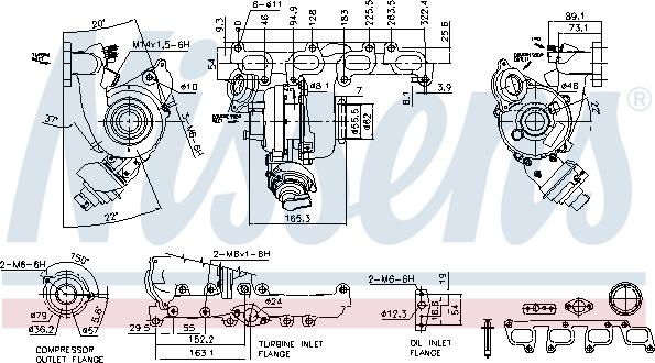 Nissens 93076 - Турбина, компрессор parts5.com